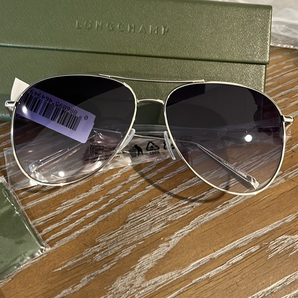 Longchamp Classic Aviator 59MM Gradient Sunglasses - Picture 6 of 9